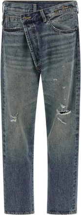 R13 Crossover Jeans - Dames - Regular Fit Jeans - Blauw - W25 - Katoen - Jeans