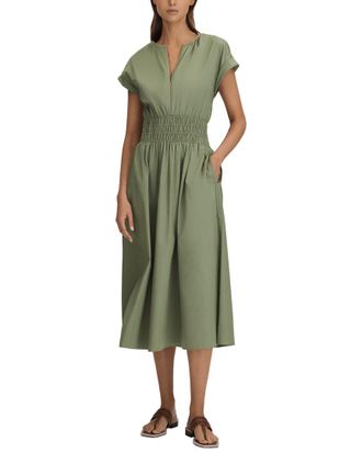 Reiss Lena Ruched Waist Midi Dress