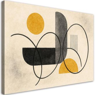 Artgeist Quadro su tela, Linee geometriche Beige - 60x40