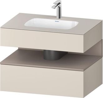 Duravit Qatego Lavabo Encastrado Con Base De Lavabo Consola, - Duravit
