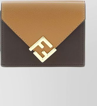 Fendi tri-fold wallet diamond pattern