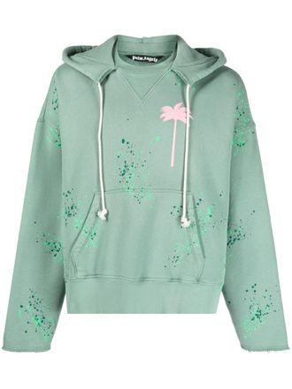 Palm Angels Felpa con stampa Palm Tree - Verde