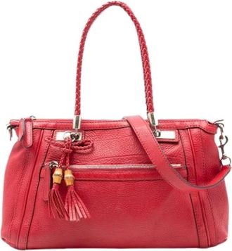 Gucci Pre-owned Handbags, female, Red, Size: ONE SIZE Pre-owned Bella Satchel