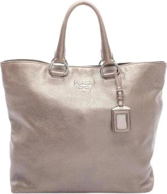 Prada Pre-owned Tote Bags, female, Gray, Size: ONE SIZE Pre-owned Vintage Tote Bag