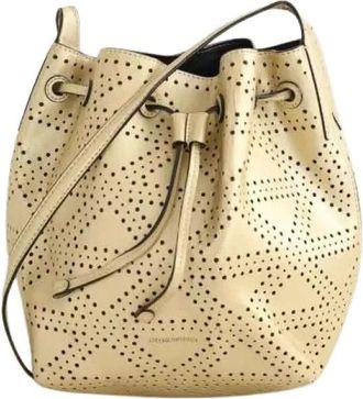 Armani Pre-owned Bucket Bag - Dames - Vintage Tas - Beige - ONE Size - Leer - Vintage