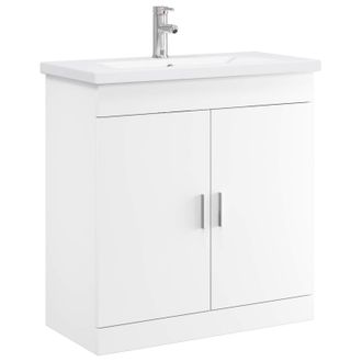 vidaXL Juego De Muebles De Ba&ntilde;o Blanco 81 X 40 X 84,5 Cm Vidaxl
