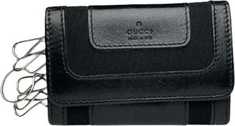 Gucci Pre-owned Leren Sleutelhanger - Dames - Vintage Accessoires - Zwart - ONE Size - Leer - Vintage