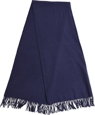 Acne Studios Fringed Scarf in Navy Blue Wool