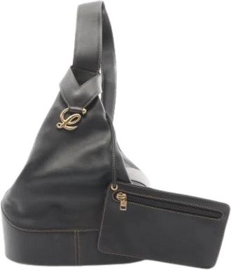 Loewe Pre-owned Backpacks, female, Black, Size: ONE SIZE Pre-owned Leather Shoulder Bag