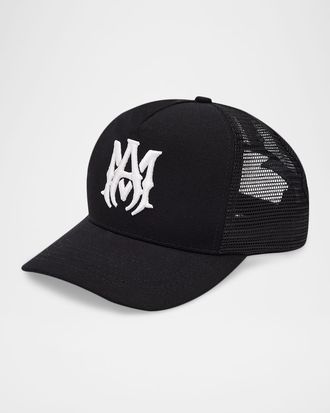 Amiri Mens MA Logo Trucker Hat