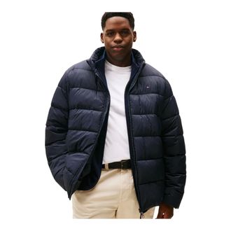 Tommy Hilfiger Jassen, Heren, Blauw, 5Xl, Plus Waterafstotende Ripstop Jas