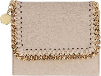 Stella McCartney Accessoires, Dames, Beige, ONE Size, Polyester, Falabella Small Flap Wallet
