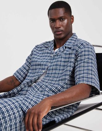 Carhartt Work in Progress Kander - Camicia blu a quadri in coordinato