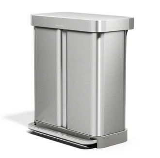 Simplehuman Papelera 58 L, Acero Inoxidable Mate Cw2116