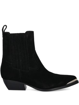 Guess Co 35mm metal toe boots - women - Calf Leather/Calf Leather/Rubber - 37 - Black