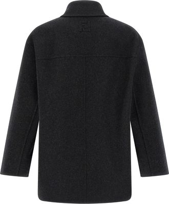 Fendi Mens Gray Virgin Wool Coat Clothing