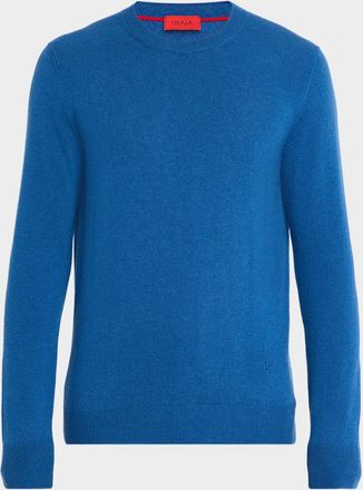 Isaia Mens Classic-Fit Cashmere Crewneck Sweater