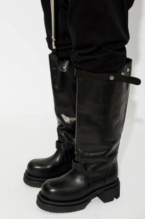 Rick Owens Leather Boots Naska Bogun, Mens, Black