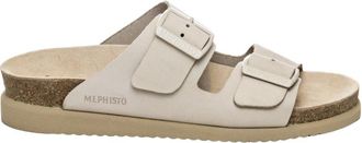 Mephisto Hester Sandal Buck - Dames - Sandalen - Beige - 40 EU - Leer - Schoenen