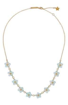 Ted Baker Wiila Flower Statement Necklace in Gold Tone/mint at Nordstrom