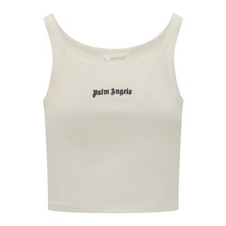 Palm Angels Dames, Tops, Beige, Maat: XS Katoen