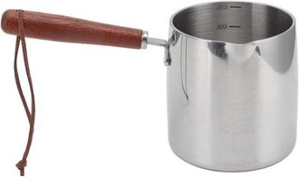 OEM Pentola Per Fondere 450 Ml, Compatibile Con Piani Cottura A Induzione, In Acciaio Inox 304, Con Manici In Legno, &Oslash; 85 Cm. Pentola Multifunzionale Per 
