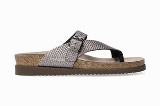 Mephisto Womens Classic Helen Sandal In Pewter Reptile