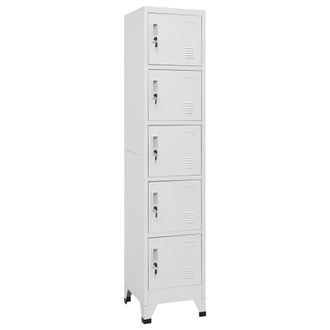 Berkfield Home Locker Cabinet Light Grey 38x40x180 cm Steel | Size: 38 x 40 x 180 cm