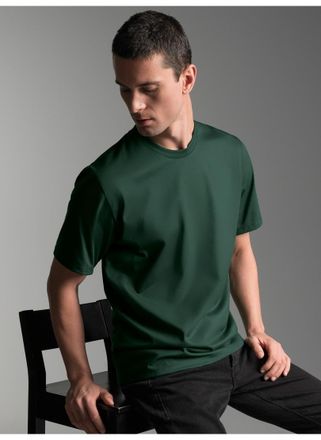 Trigema T-Shirt TRIGEMA TRIGEMA T-Shirt aus 100% Baumwolle, Herren, Gr. XXL, gr&uuml;n (tanne), Single Jersey, 100% Baumwolle, Basic, lang, Rundhals, Shirts T-Shir