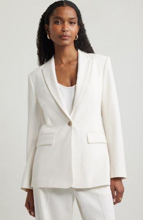 Nordstrom The Ingrid Classic Fit Blazer in Ivory Tofu at Nordstrom Rack, Size Large