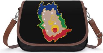 Generic Flag Map of Amazonas Venezuela Small Womens Crossbody Bags Shoulder Handbag with Adjustable Strap for Travel