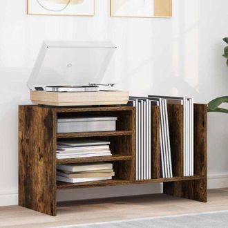 vidaXL vidaXL Mobile porta vinili Rovere fum&eacute; 78.5 x 35 x 45 cm