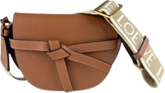 Loewe Pre-owned Cross Body Bags, female, Brown, Size: ONE SIZE Pre-owned Canvas Shoulder Bag
