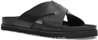 Aquatalia Bellini Weatherproof Slide Sandal in Black Calf at Nordstrom, Size 10.5