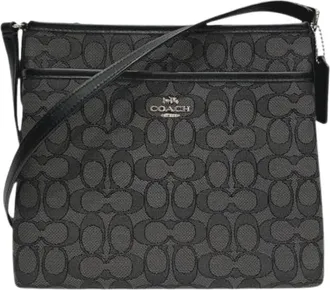 Coach Pre-owned Cross Body Bags, female, Black, Size: ONE SIZE Pre-owned Canvas Shoulder Bag
