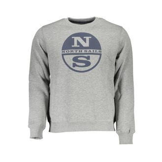 North Sails Sweatshirts, male, Gray, Size: 3XL Cotton Sweater