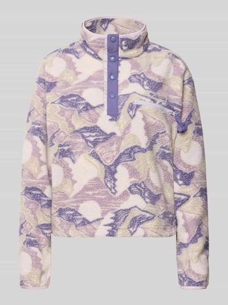 Columbia Regular Fit Pullover mit Logo-Patch Modell Helvetia in Flieder, Gr&ouml;&szlig;e XL