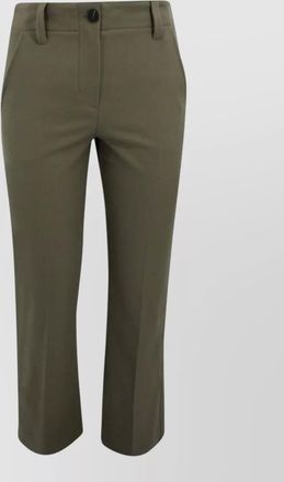 Brunello Cucinelli mid-rise flared cropped trousers