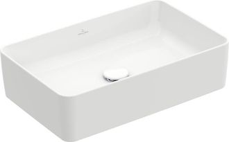Villeroy & Boch Collaro opzetwastafel - rechthoekig 56x36cm - zonder overloop zonder kraangat wit