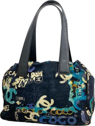 Chanel Blue Nylon Tote Bag (Pre-Owned)