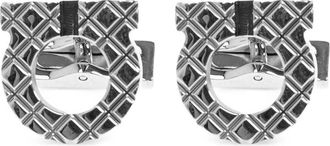 Ferragamo Gancini Diamond-patterned Cufflinks