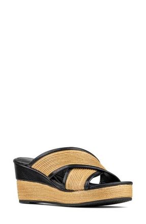 Donald J Pliner Gorgina Platform Wedge Sandal in Black at Nordstrom, Size 7.5