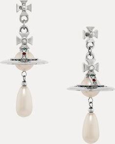 Vivienne Westwood Pearl Drop Earrings Silver Pearls / Zirconia Women