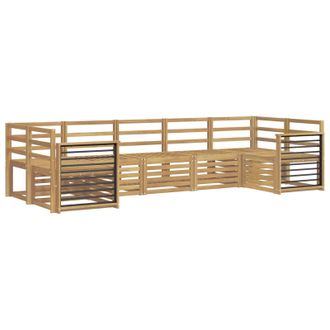 vidaXL Conjunto De Sof&aacute;s De Exterior 7 Pcs Blanco 304 X 128,5 X 73 Cm Vidaxl