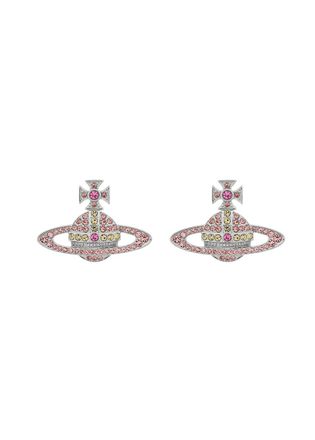 Vivienne Westwood Kika Crystal-embellished orb Stud Earrings - Pink - One Size