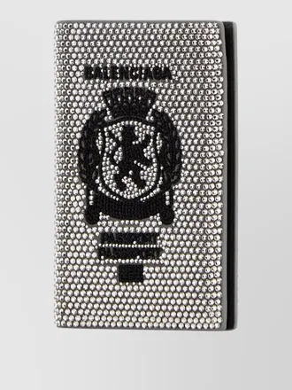 Balenciaga leather passport holder embellished design