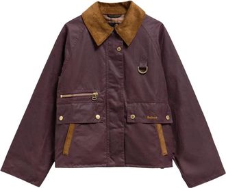 Barbour Cottingham Waxed Jacket - Dames - Zomerjassen - Paars - S - Katoen - Jassen