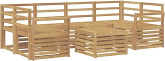 vidaXL Conjunto De Sof&aacute;s De Exterior 7 Uds. Blanco Vidaxl