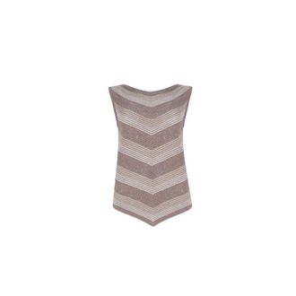D.exterior Sleeveless Tops, female, Brown, Size: M top e canotte poliestere