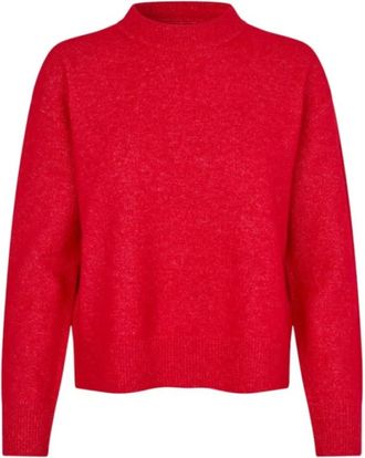 Sams&oslash;e & Sams&oslash;e Truien & Vesten, Dames, Rood, L, Wol, Anour O-N Pull